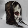Horror! Halloween Mask Long Hair Ghost Scary Mask Props Grudge Ghost Hedging Zombie Mask Realistic Silicone Masks Masquerade,L
