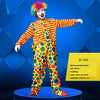 Holiday Variety Funny Clown Costumes Christmas Adult Woman Man Joker Costume Cosplay Party Dress Up Clown Clothes Suit Costume