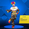 Holiday Variety Funny Clown Costumes Christmas Adult Woman Man Joker Costume Cosplay Party Dress Up Clown Clothes Suit Costume