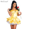 Beauty and the Beast Costumes Princess Belle Dress Stage Halloween Party Adult Women Uniform