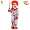 Boys Evil Clown Costumes Halloween Masquerade Party Bloody Buffon Role Play Outfit   Children Grim Killer Disguise Party Sets