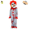 Boys Evil Clown Costumes Halloween Masquerade Party Bloody Buffon Role Play Outfit   Children Grim Killer Disguise Party Sets