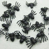 50pcs 2*1.4cm Plastic Black Spider Halloween Decoration Festival Supplies Funny Prank Toys Decoration Realistic Prop