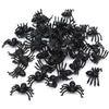 50pcs 2*1.4cm Plastic Black Spider Halloween Decoration Festival Supplies Funny Prank Toys Decoration Realistic Prop
