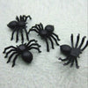50pcs 2*1.4cm Plastic Black Spider Halloween Decoration Festival Supplies Funny Prank Toys Decoration Realistic Prop
