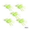 50pcs 2*1.4cm Plastic Black Spider Halloween Decoration Festival Supplies Funny Prank Toys Decoration Realistic Prop