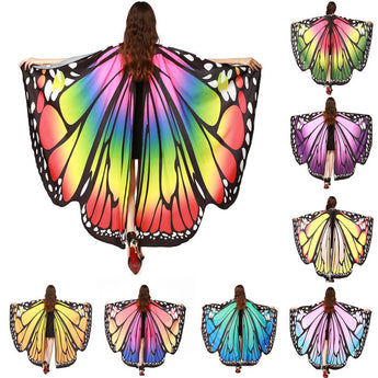 Butterfly Wings Pashmina Shawl Scarf Nymph Pixie Poncho Costume Accessory 70925