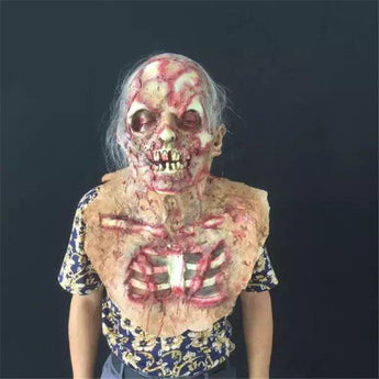 New Halloween Adult Mask Zombie Mask Latex Bloody Scary Extremely Disgusting Full Face Mask Costume Party Cosplay Prop