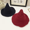 Along the sheep wool cap knitting fisherman hat qiu dong Female fashion witch pointed basin bucket hat accessories