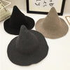 Along the sheep wool cap knitting fisherman hat qiu dong Female fashion witch pointed basin bucket hat accessories