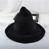 Along the sheep wool cap knitting fisherman hat qiu dong Female fashion witch pointed basin bucket hat accessories
