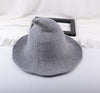 Along the sheep wool cap knitting fisherman hat qiu dong Female fashion witch pointed basin bucket hat accessories