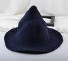 Along the sheep wool cap knitting fisherman hat qiu dong Female fashion witch pointed basin bucket hat accessories