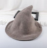 Along the sheep wool cap knitting fisherman hat qiu dong Female fashion witch pointed basin bucket hat accessories