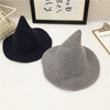 Along the sheep wool cap knitting fisherman hat qiu dong Female fashion witch pointed basin bucket hat accessories
