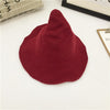 Along the sheep wool cap knitting fisherman hat qiu dong Female fashion witch pointed basin bucket hat accessories
