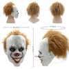 Stephen King's It Pennywise Mask Latex Halloween Scary Mask Cosplay Clown Party Mask Prop
