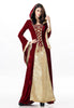 Medieval Dress Robe Women Renaissance Dress Princess Queen Costume Velvet Court Maid Halloween Costume Vintage Hooded Gown