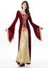 Medieval Dress Robe Women Renaissance Dress Princess Queen Costume Velvet Court Maid Halloween Costume Vintage Hooded Gown
