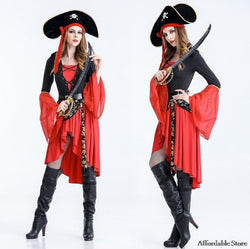 Halloween Costume Caribbean Pirate Costume Witch Game Suit Witch Costume Uniform Tempt Night Club Cosplay dress