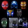LED Glowing Super Hero Mask The Avengers Spiderman Captain America Iron Man Hulk Batman Party Cosplay Halloween Mask Toy