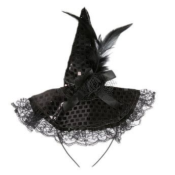 Halloween headband with small witch hat halloween head circle for children and adult