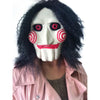 Movie Saw Chainsaw massacre Jigsaw Puppet Masks Latex Creepy Halloween SAW MOVIE BILLY MASK