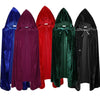 Women/Mens Cloak Velvet Hooded Cape Cosplay Costume Xmas Fancy Dress Hooides Cape Pocho