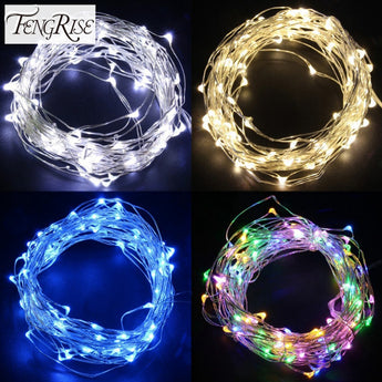 5M Led Copper Wire String Lights Romantic Wedding Fairy Light Decoration AA Battery