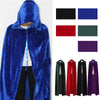 Women/Mens Cloak Velvet Hooded Cape Cosplay Costume Xmas Fancy Dress Hooides Cape Pocho