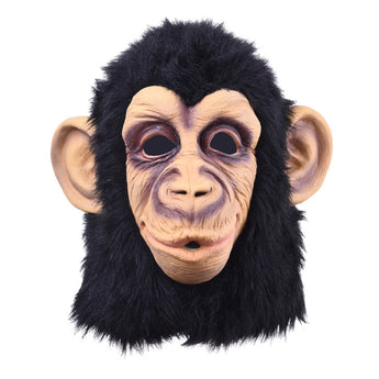 Funny  Monkey Head Latex Mask Full Face Adult Mask Halloween DELUXE CHIMP MASK