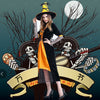 Gothic Halloween Mesh Dresses Women 2018 New Winter Witch Cosplay Costumes Hat Trendy Girls Theme Party Classic Pleated Dress